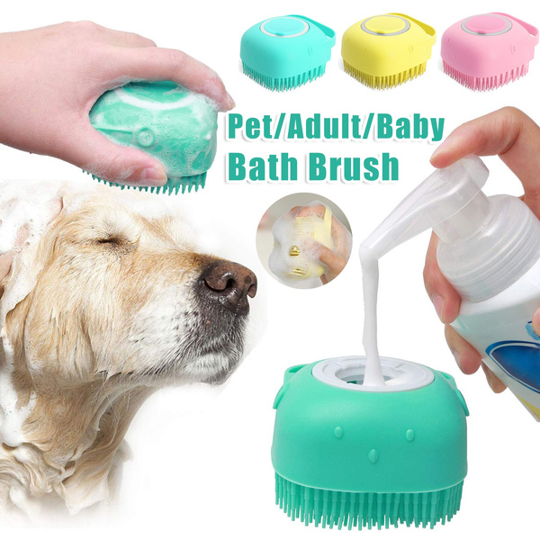 Shampoo Dispensing Dog Wash Brush