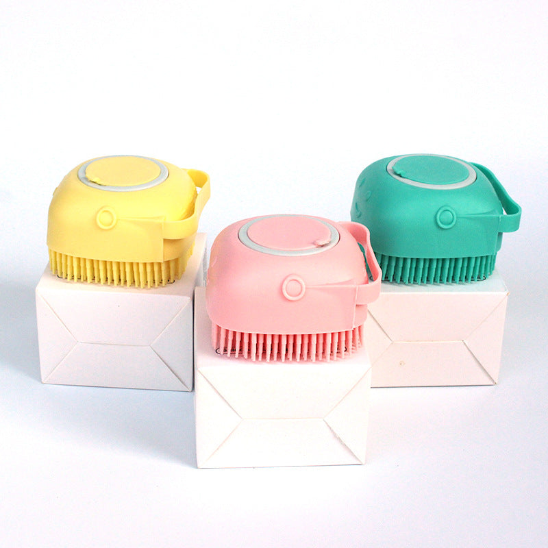 Shampoo Dispensing Dog Wash Brush